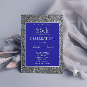 Silberner 25. Hochzeitstag Einladung