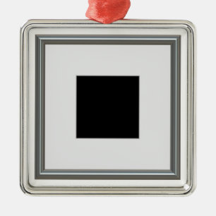 silberner Bilderrahmenplan Ornament Aus Metall