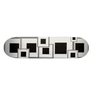 silberner Bilderrahmenplan Skateboard