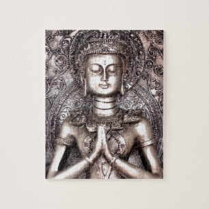 Silberner Buddha Puzzle