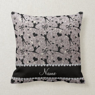 Silberner cheerleading Glitter des individuellen Kissen