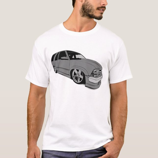 Silberner Chevy Xtreme Blazer T-Shirt (Vorderseite)