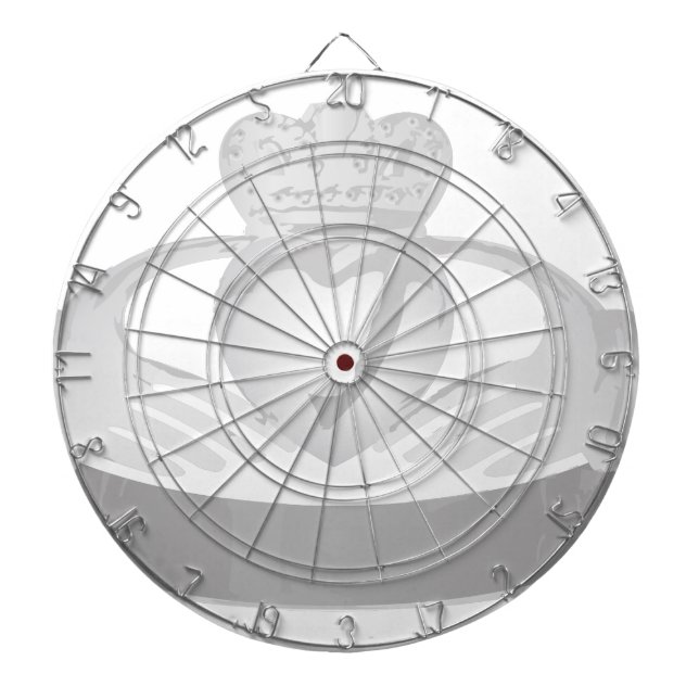 silberner Claddagh-Ring Dartscheibe (vorne)
