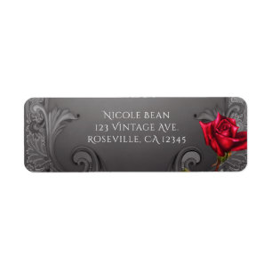 Silberner Dekorativer Vintage Fancy Rote Rosen Hoc