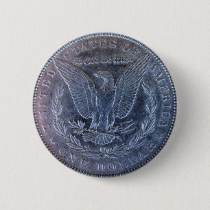 Silberner Dollar-Schwanz Morgans Button