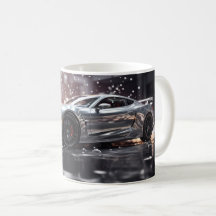 Silberner Drift-Sportwagen