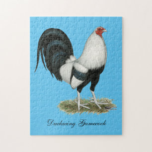 Silberner Duckwing Kampfhahn Puzzle