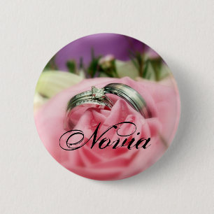 silberner Eheringknopf Button