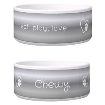 Silberner Farbverlauf Eat Play Love benutzerdefini