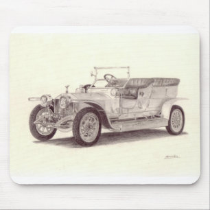 Silberner Geist Rolls Royces Mousepad