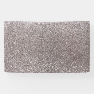 Silberner Glitter Banner