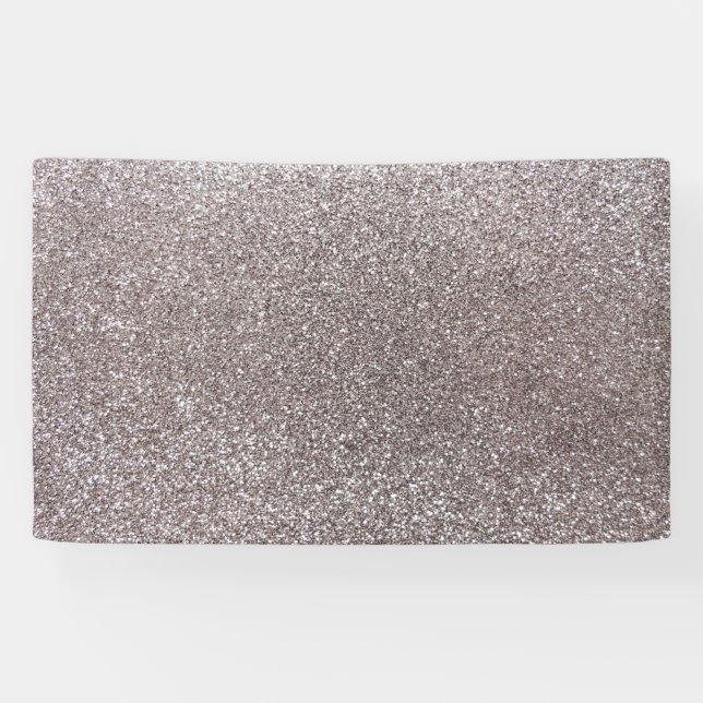 Silberner Glitter Banner (Horizontal)