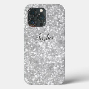 Silberner Glitter Elegant Personalisiert Case-Mate iPhone Hülle