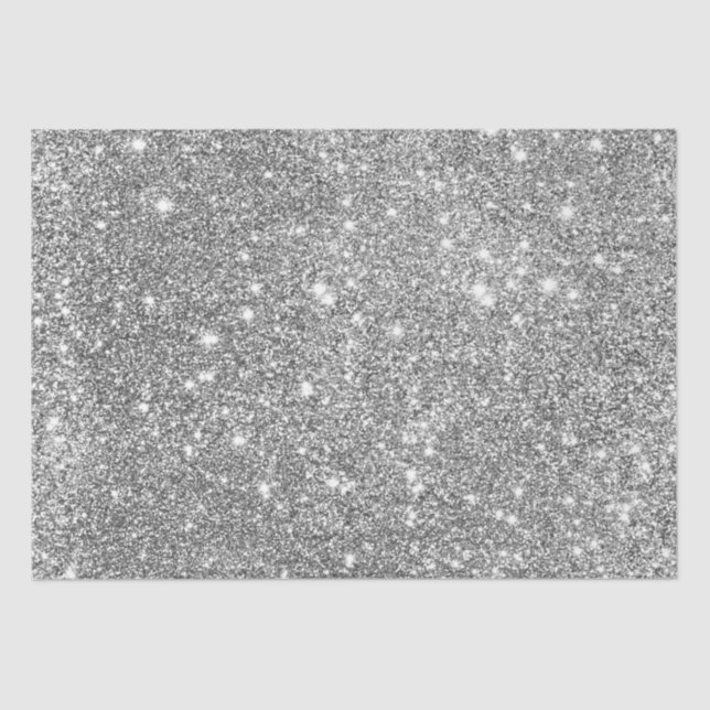Silberner Glitzer Glitzern Seidenpapier (Vorderseite)