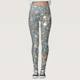 Silberner Glitzer Leggings
