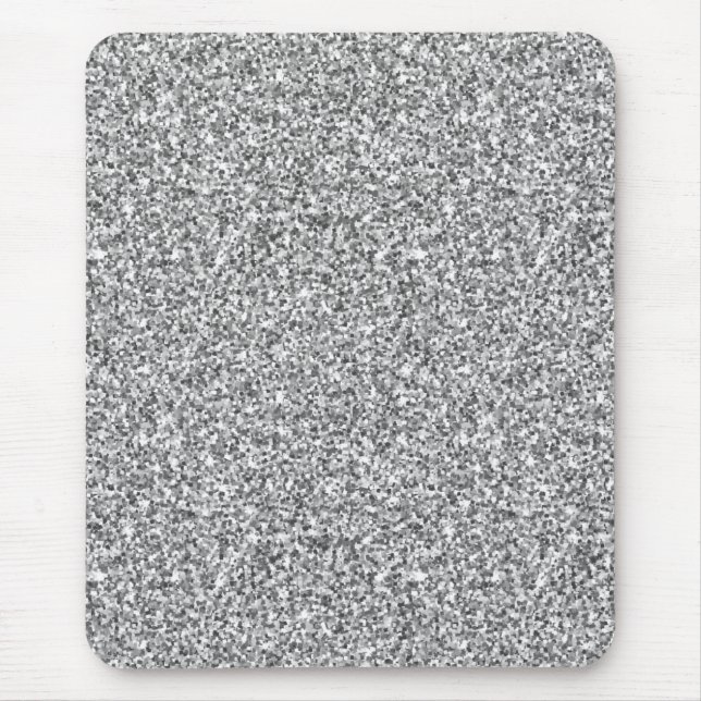 Silberner Glitzer-Schein-metallische Mausunterlage Mousepad (Vorne)