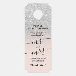 Silberner Glitzer stört die Begrüßung nicht Türanhänger