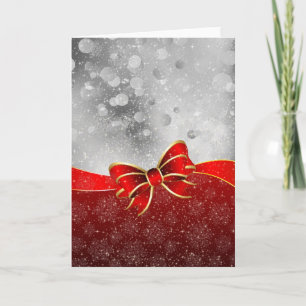 Silberner Glitzer und Glitzern Weihnachtsjunge Feiertagskarte