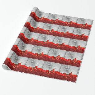 Silberner Glitzer und Glitzern Weihnachtsjunge Geschenkpapier