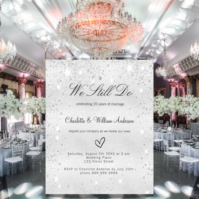 Silberner Glitzer versagt Aufforderung zur Haushal Flyer (Von Creator hochgeladen)