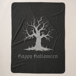 Silberner Gruseliger Baum Halloween Sherpadecke