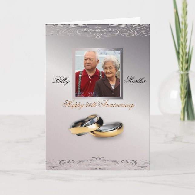 Silberner Jahrestag Karte (Vorderseite)