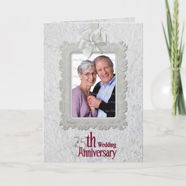 Silberner Jahrestag Karte (Vorderseite)