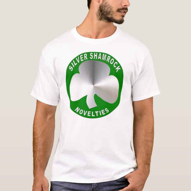 Silberner Kleeblatt-Neuheits-T - Shirt (Vorderseite)
