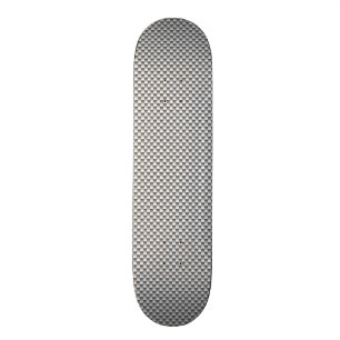 Silberner Kohlenstoff-Faser-Art-Druck Skateboard