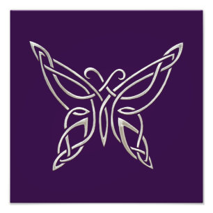 Silberner lila keltischer fotodruck