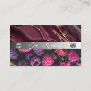 Silberner Marmor Rosa Diamant Coach Visitenkarte