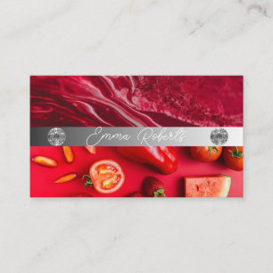 Silberner Marmor Rosa Diamant Coach Visitenkarte