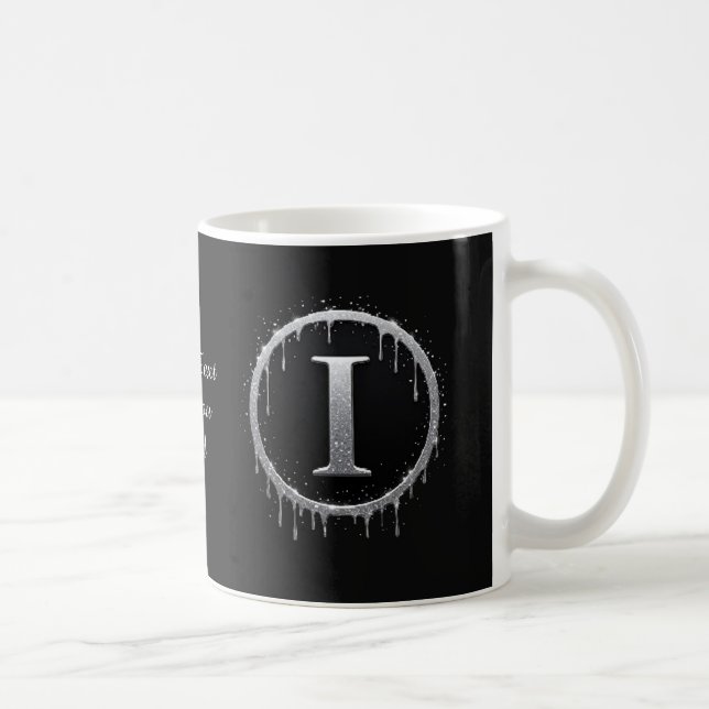 Silberner, mattierter Buchstabe I Kaffeetasse (Rechts)