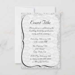 Silberner metallischer schauender Hintergrund Einladung