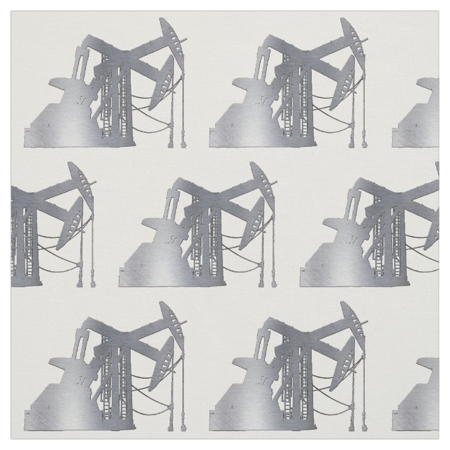 Silberner Metallöl-Pumpanlage-Entwurf Stoff (Muster)