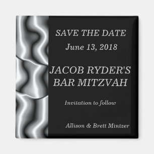 Silberner MetallSave the Date Magnet