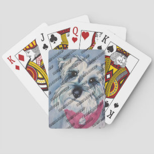 SILBERNER MINIATURSCHNAUZER SPIELKARTEN