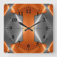 Silberner orange Edelstahl-Metallblick