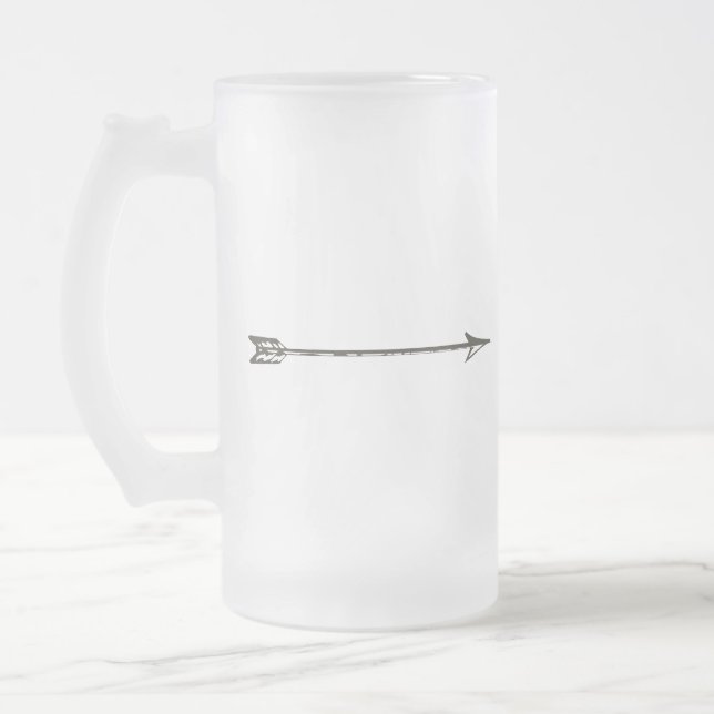 Silberner Pfeil-mattierte Tasse (Links)