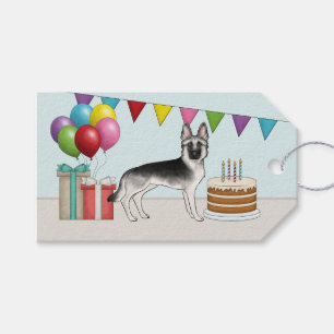 Silberner Sable Deutscher Schäferhund Farbiger Geb Geschenkanhänger