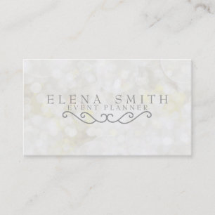 Silberner Schein Bokeh Visitenkarte