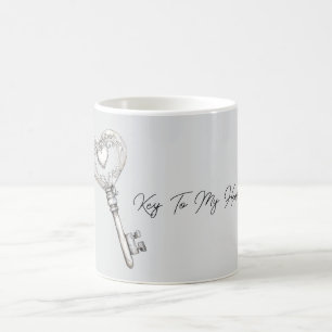 Silberner Schlüssel zu meinem Herzen Kaffeetasse