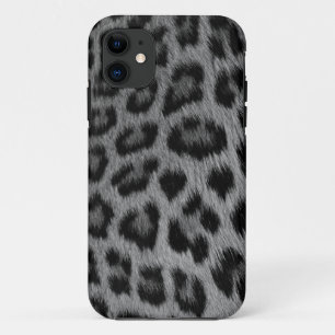 Silberner Schnee-Leopard-Druck iPhone 5 Fall 11 Hülle