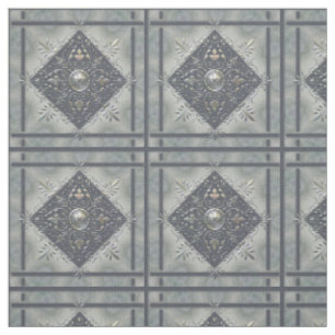 Silberner Schneeflocke-Denim-Blick Stoff