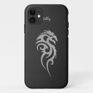 Silberner Stammes- Drache-Tätowierung iPhone 5 Case-Mate iPhone Hülle