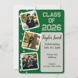 Silberner Stern Bild Bearbeitbare Farb-Graduierung Einladung