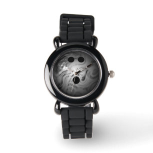 Silberner Strudel-Bowlings-Ball Armbanduhr