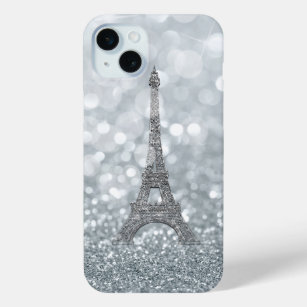 Silberner Turm-Zauber Glitzer-Schein-Paris Eiffel Case-Mate iPhone Hülle