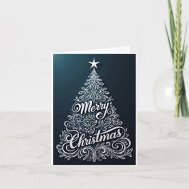Silberner Wirbelbaum – Frohe Weihnachten