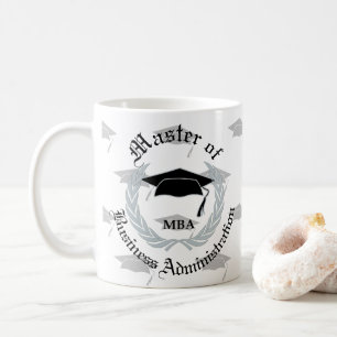Silberner Wreath beherrscht MBA-Abschluss Kaffeetasse